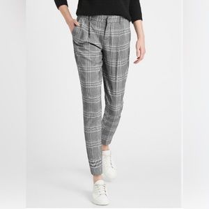NWT Banana Republic 10 Cropped Dress Pants Ankle Women Size 10 Gray Plaid Career